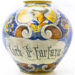 Majolica bowl decorated in polychromy, Venezia, Mastro Domenico’s workshop. 1570 circa. H Cm 28,