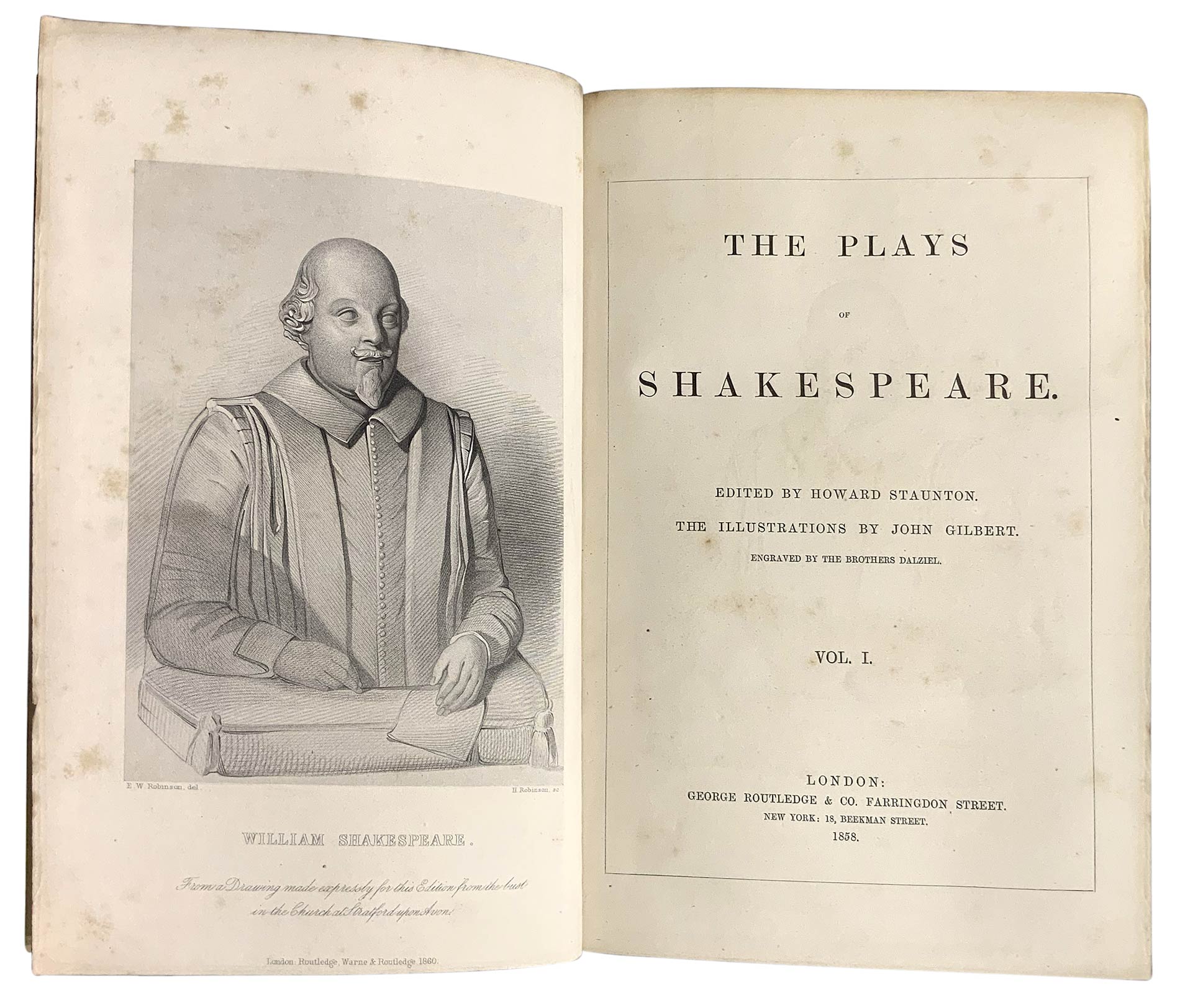 Shakespeare, The Plays of Shakespeare. Edited by Howard Staunton, London, George Routledge & Co, - Image 2 of 3