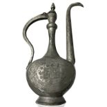 Silver teapot in metal alloy. Afghanistan, XX century. 36x24x10 cm.