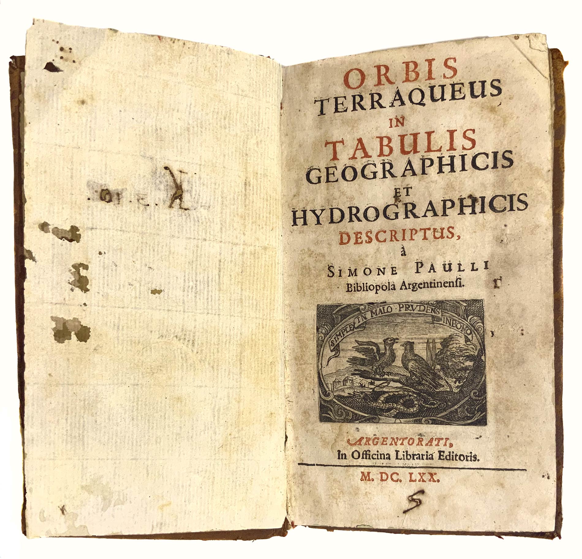 Paulli Simon, Orbis terraqueus in tabulis geographicis et hydrographicis descriptus, to Simone