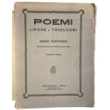 Rapisardi Mario, Poemi Liriche e traduzioni. Final edition resell from the author. Milano - Palermo
