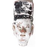 Painted terracotta Head, China, XVII Sec. H 9 cm