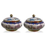 Pair of puotiche. China. XX century, H 9 cm, with base H 13 cm