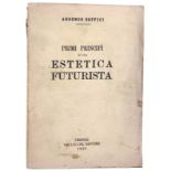 Soffici Ardengo, the first principles of a futuristic aesthetic. Florence, Vallecchi, 1920. In