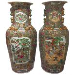 Pair of vases, China, late XIX- early XX centuries. H 95 cm