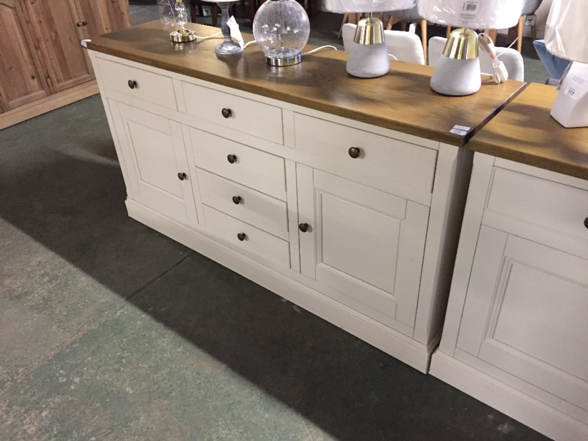 IVORY AND OAK LARGE SIDEBOARD