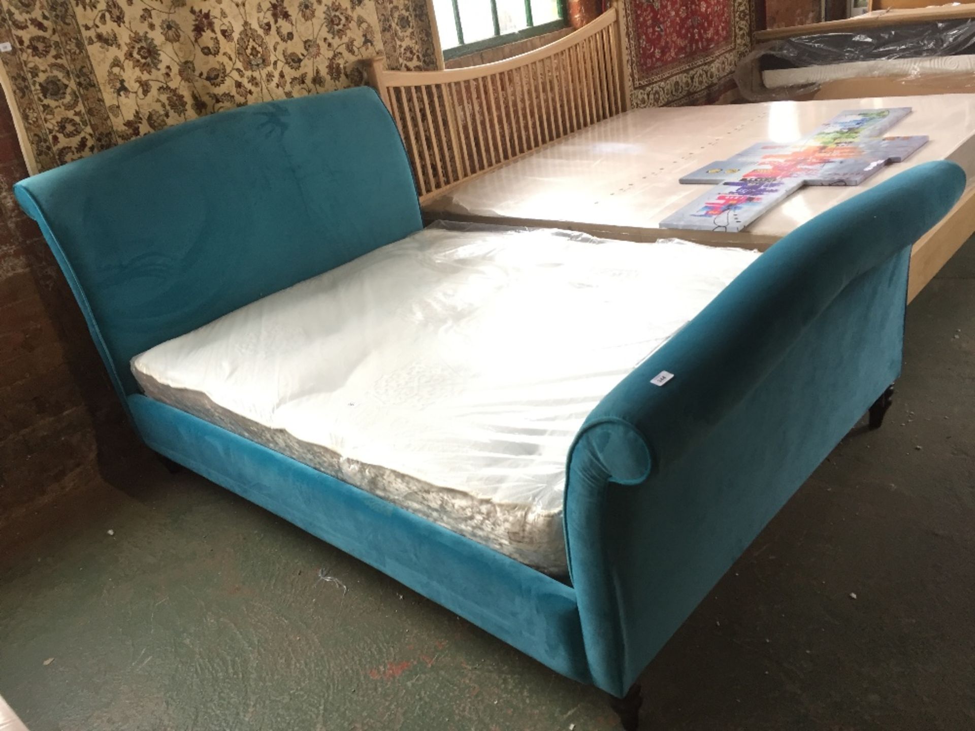 TEAL DOUBLE BED STED