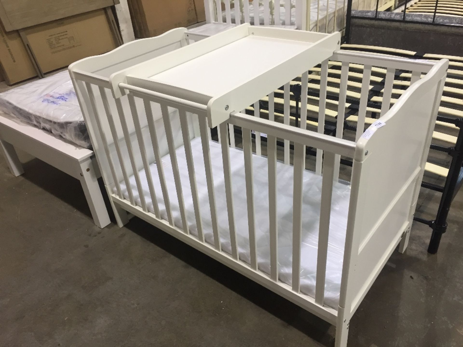 Viv + Rae Josiah Topchanger Cot Bed with Mattress (VIVR1483 - 10353/16)