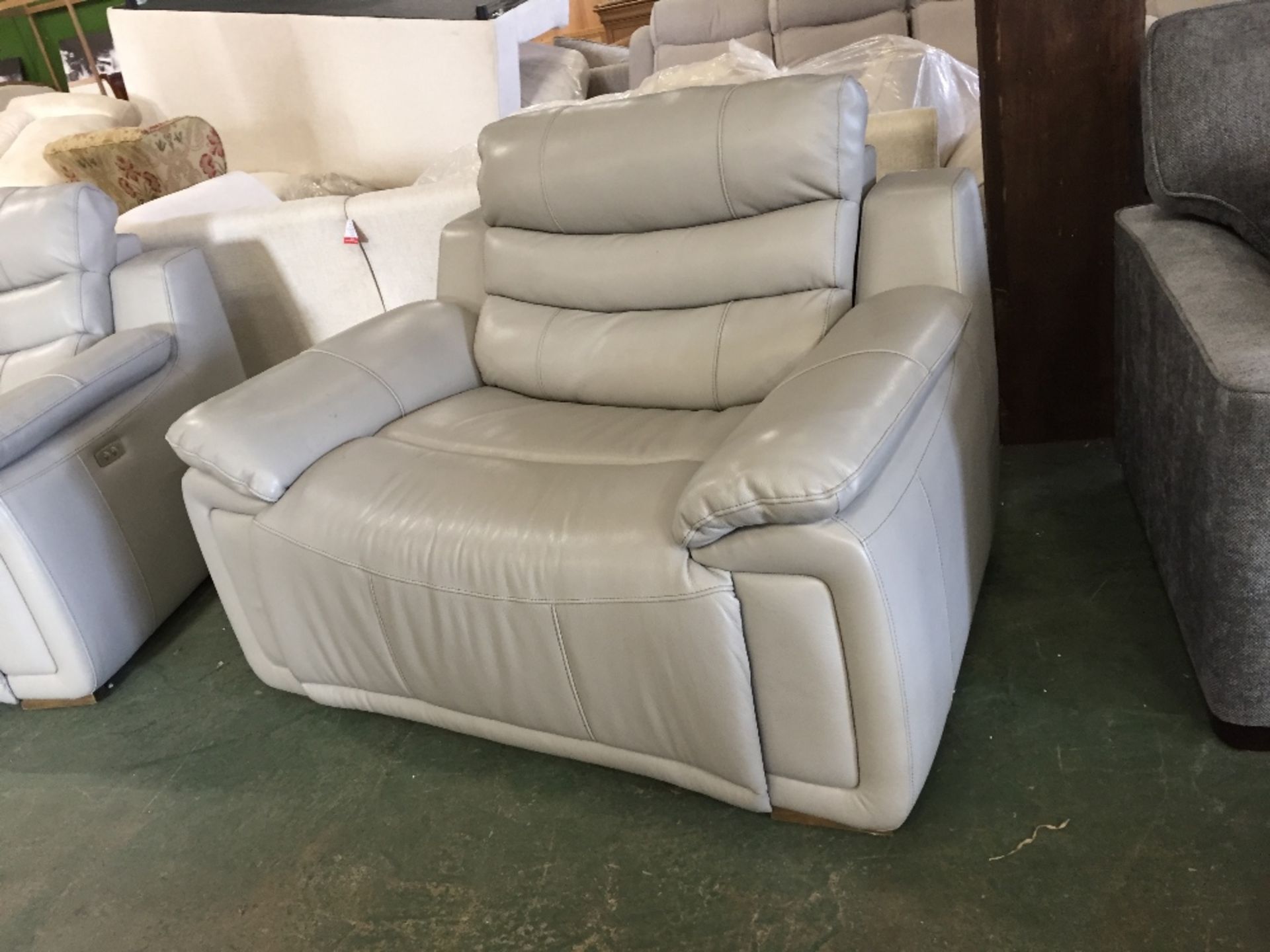 GREY LEATHER CHAIR