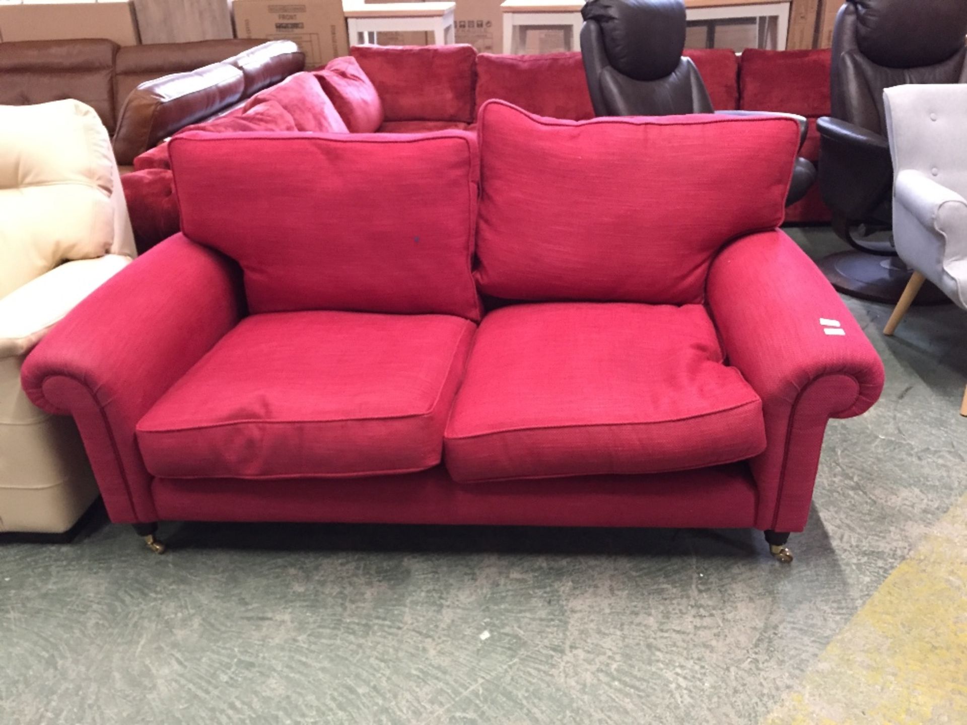 RED 2 SEATER SOFA