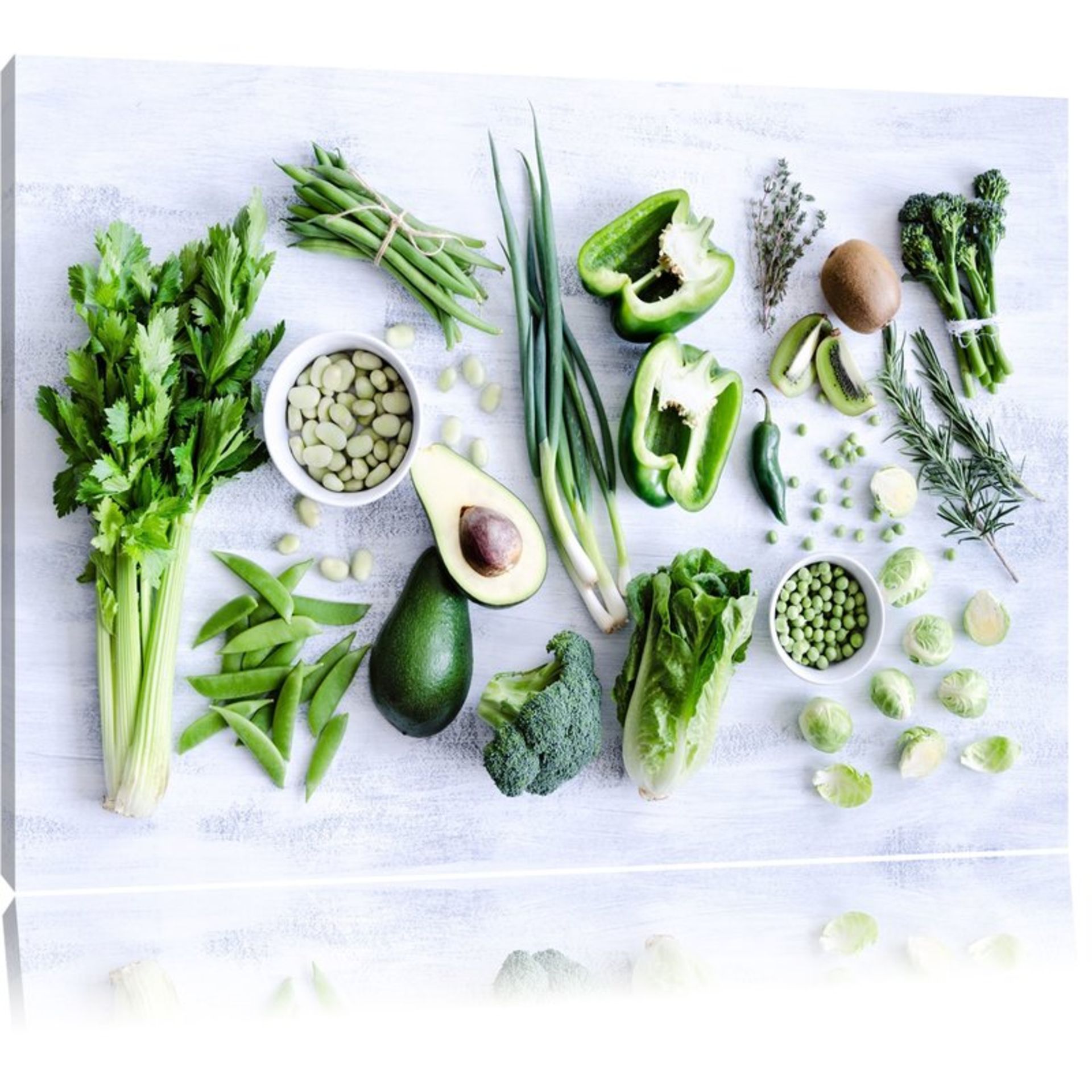 PixxprintLeinwandbild „Grüne Gemüse", Fotodruck (E