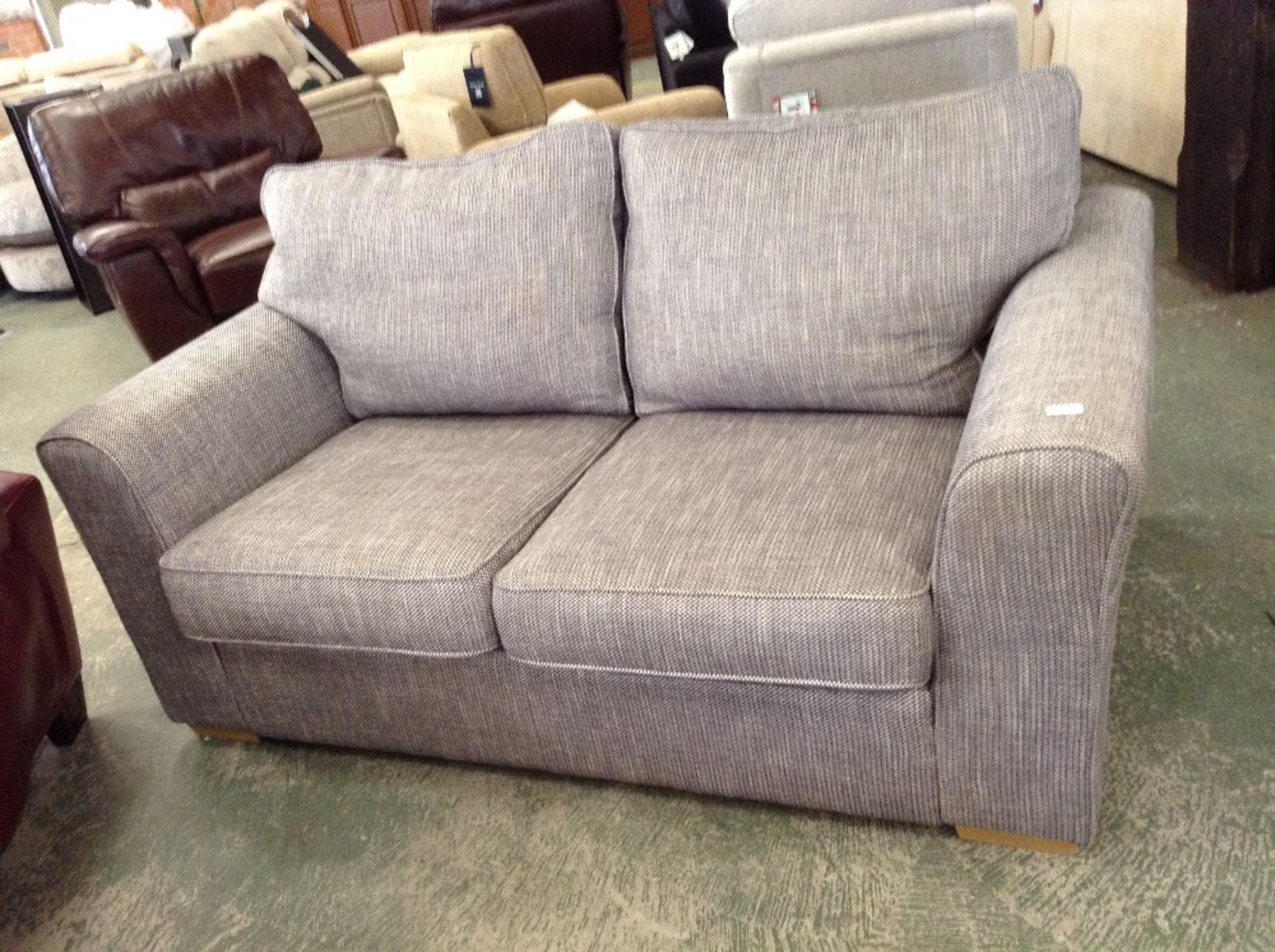 GREY PATTERNED 2 SEATER SOFA (TROO1593-WOO579706)