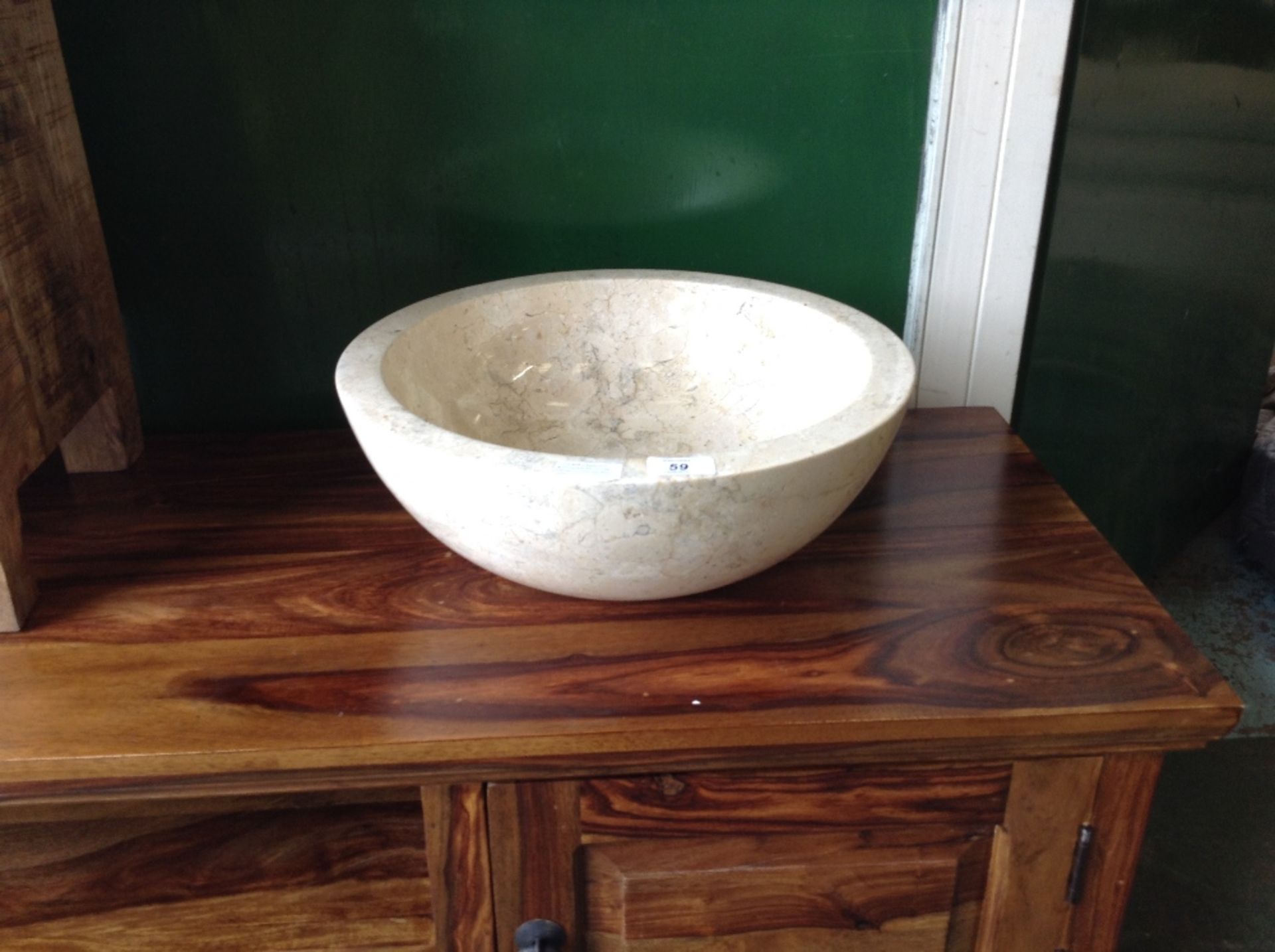 Belfry Bathroom Brianne Marble Circular 400mm Countertop Basin (GMLK1073 - 12295/2)