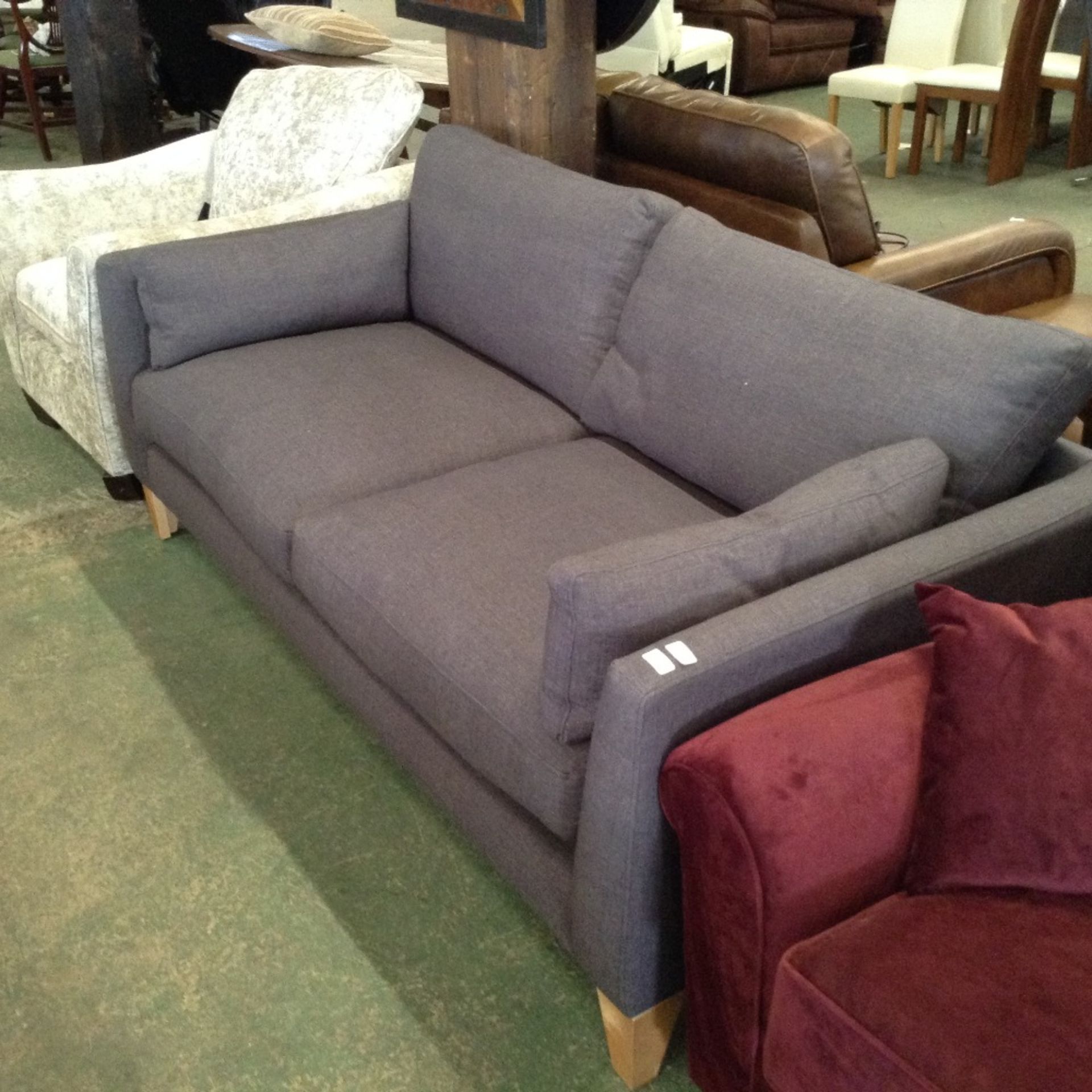 PALOMA GREY 3 SEATER SOFA (L4-564811)