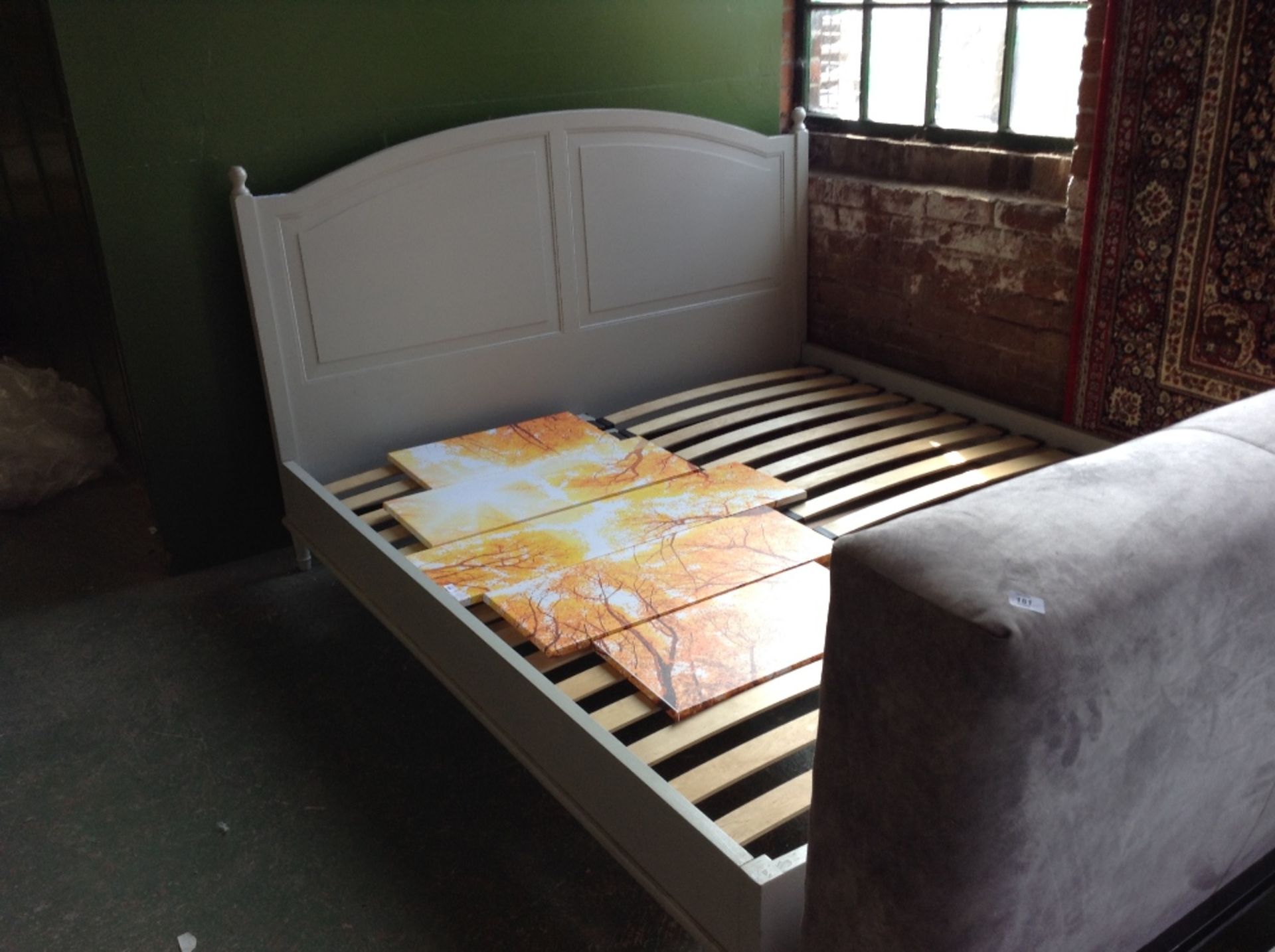 6 FT HAND PAINTED BED FRAME