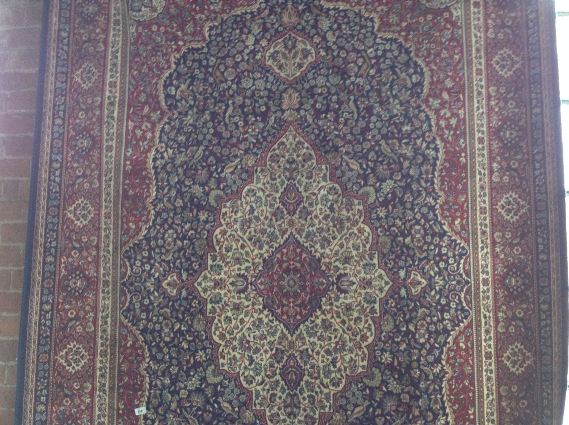 RED AND BLUE KASHMIR RUG