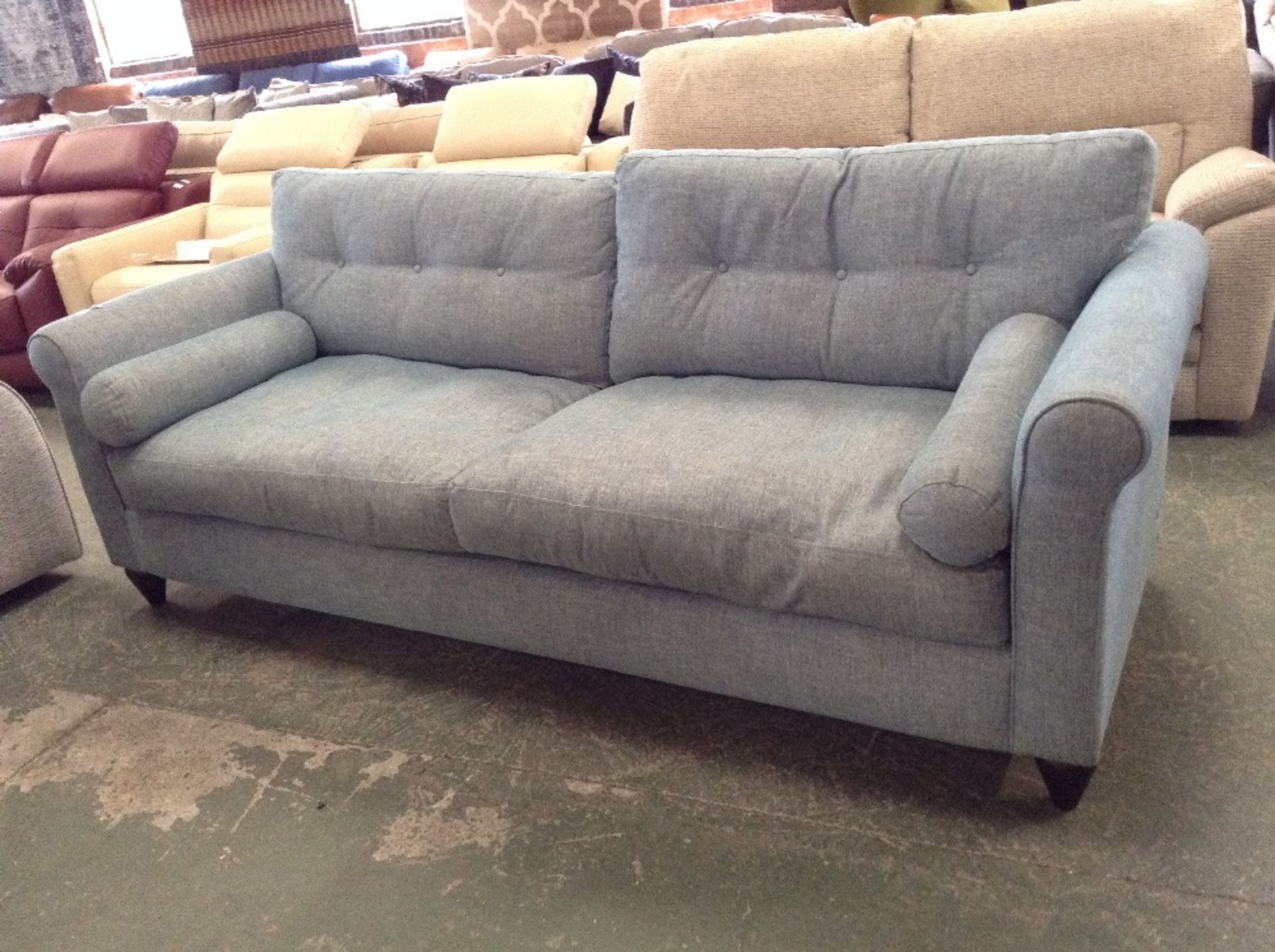 DEVELOPMENT BLUE 3 SEATER SOFA