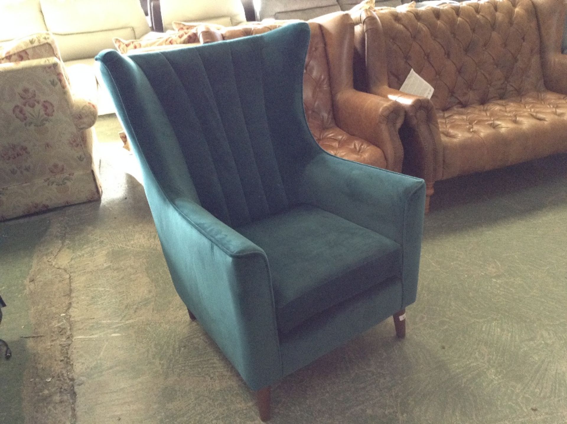 TEAL W3ING BACK CHAIR (WM56-2)