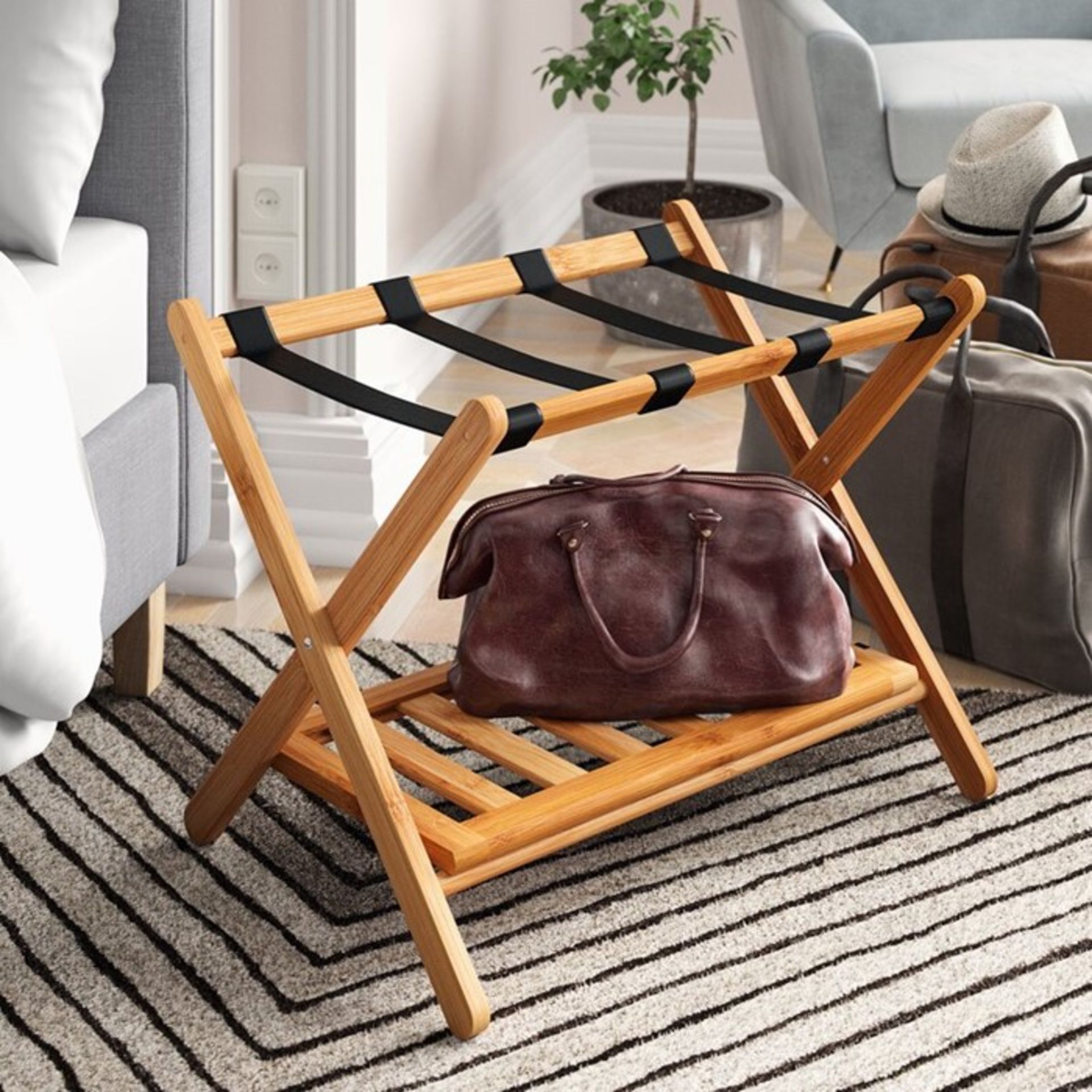 Relaxdays Luggage Rack (RELX1017 - 13097/10) 2I