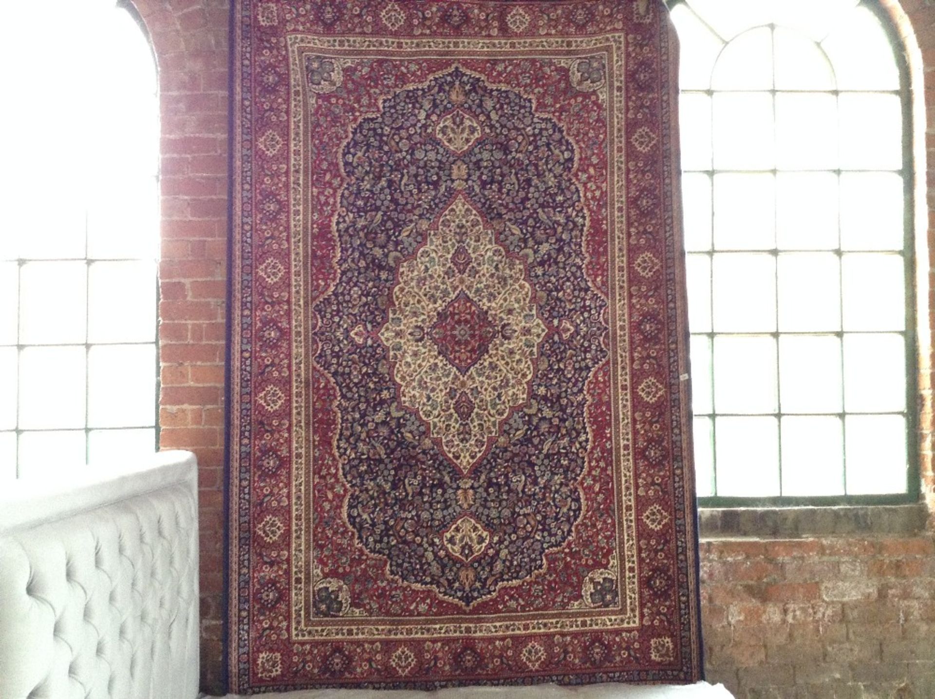 RED AND BLUE KASHMIR RUG