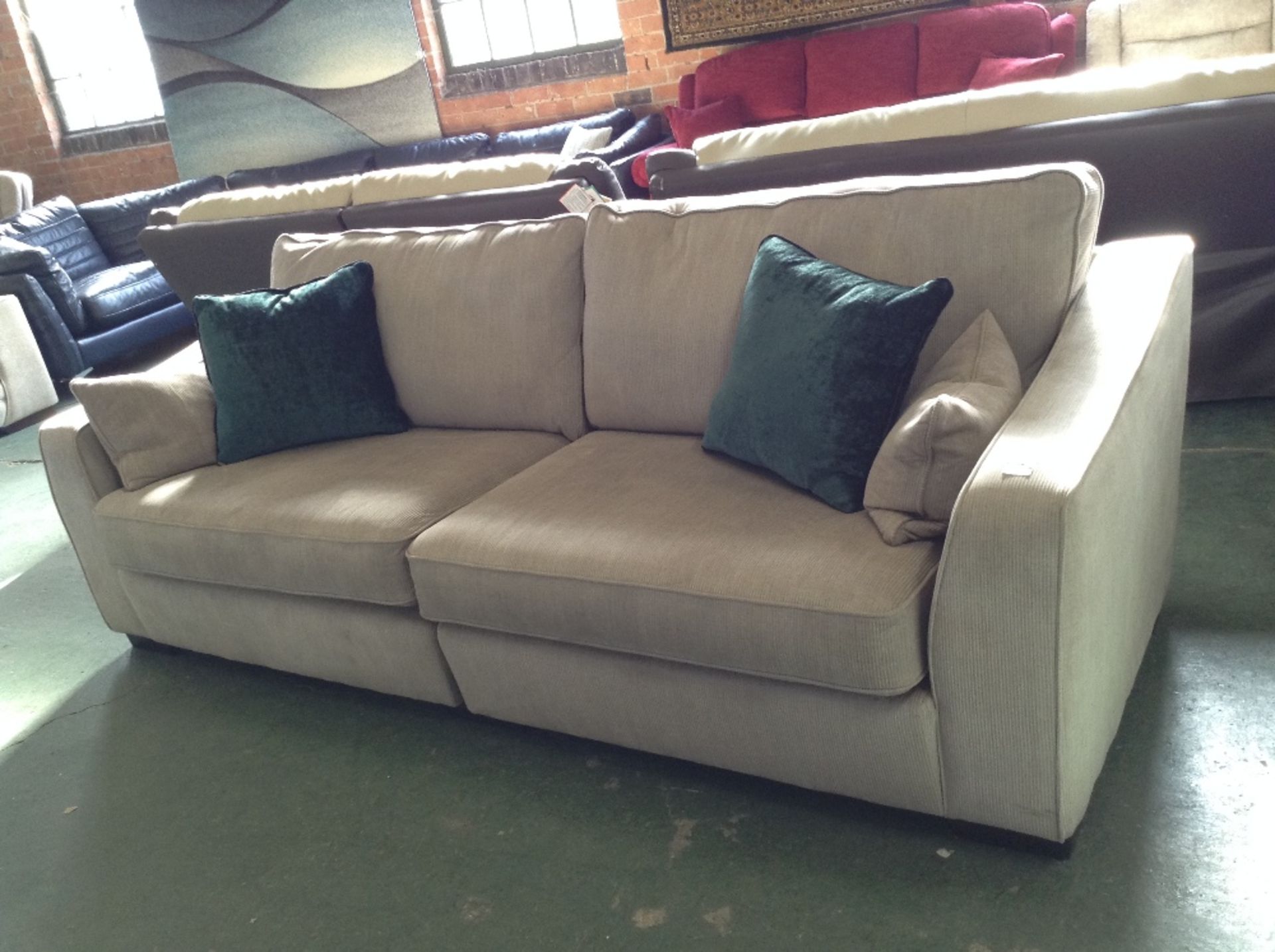 BEIGE SPLIT 4 SEATER SOFA (WM49-15-16)