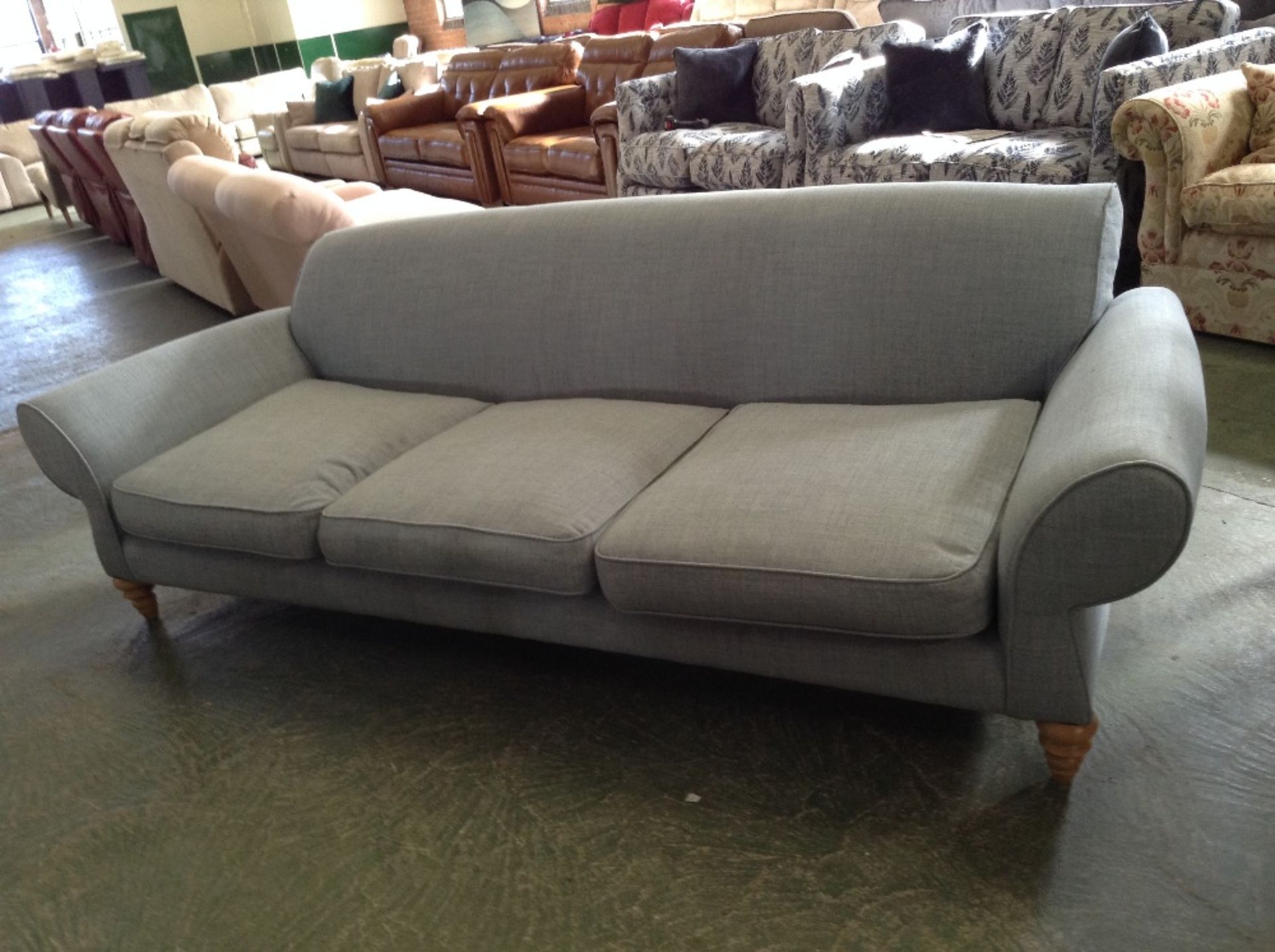 GREY LARGE 3 SEATER SOFA