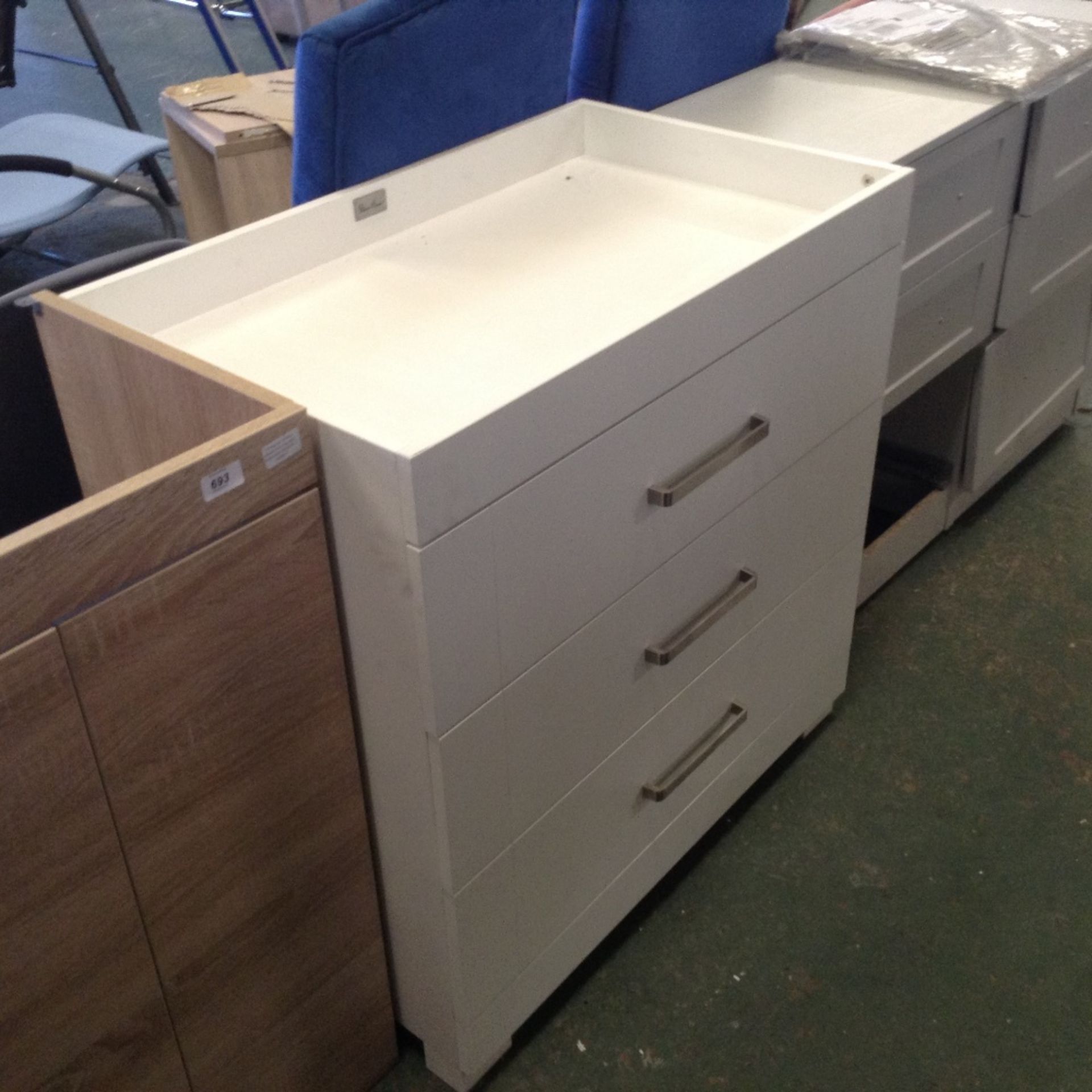 WHITE SILVER CROSS 3 DRAWER CHANGING STATION