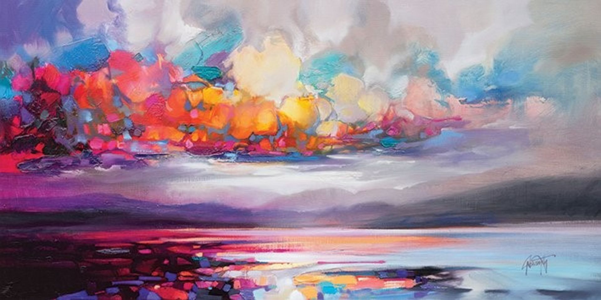 Caracella 'Stratocumulus' by Scott Naismith Painting Print on Canvas(CACA3989 - 13303/6) 4D