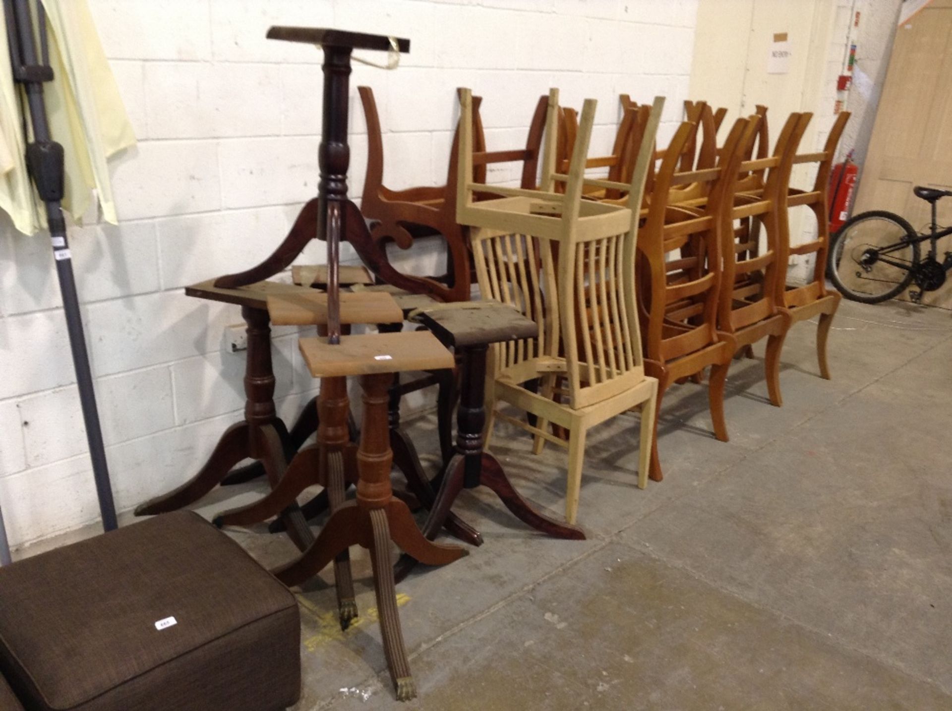 QUANTITY OF CHAIR FRAMES AND TABLE BASES