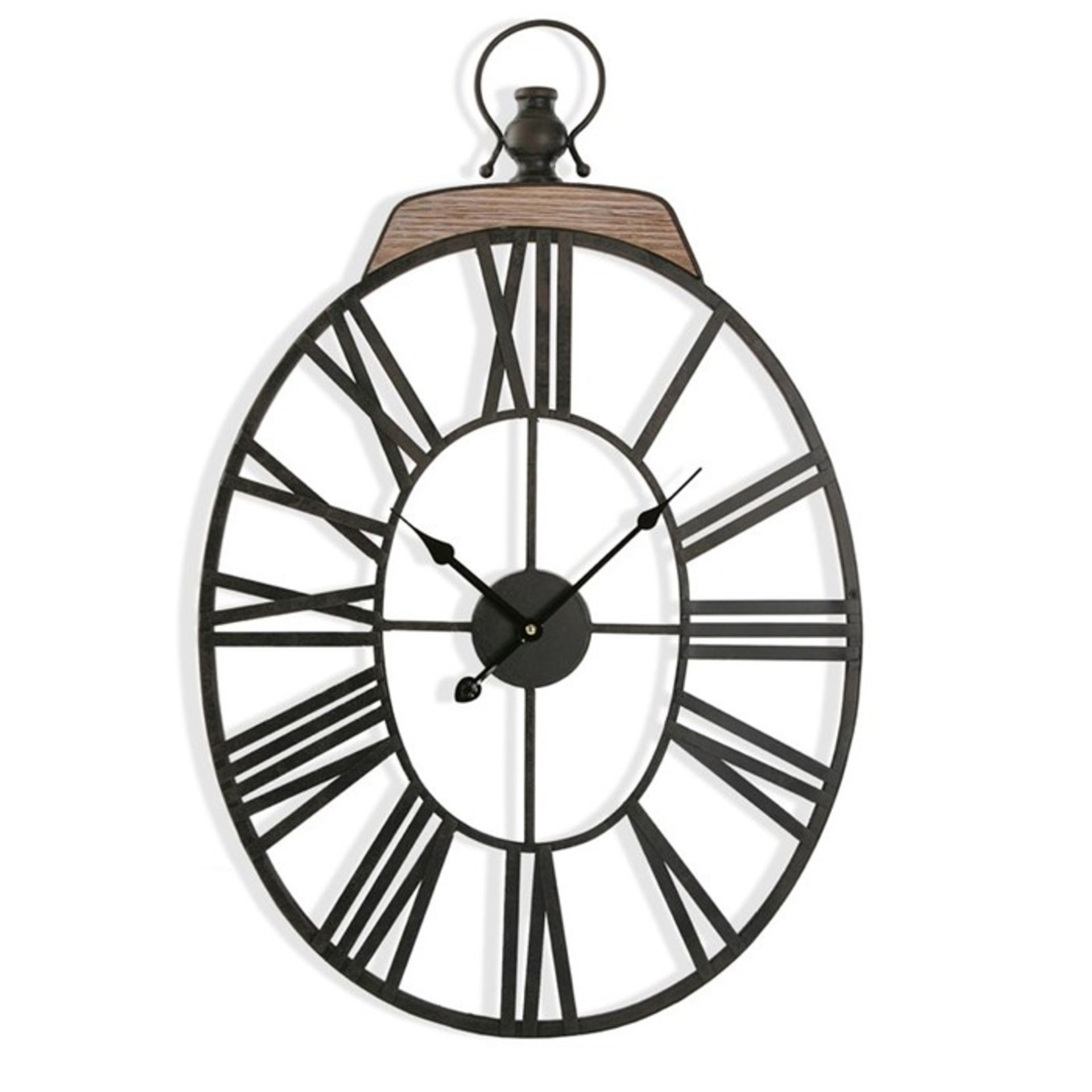Marlow Home Co. Allendale Wall Clock (BLACK) (HOKE0708 - 13671/23) 2I