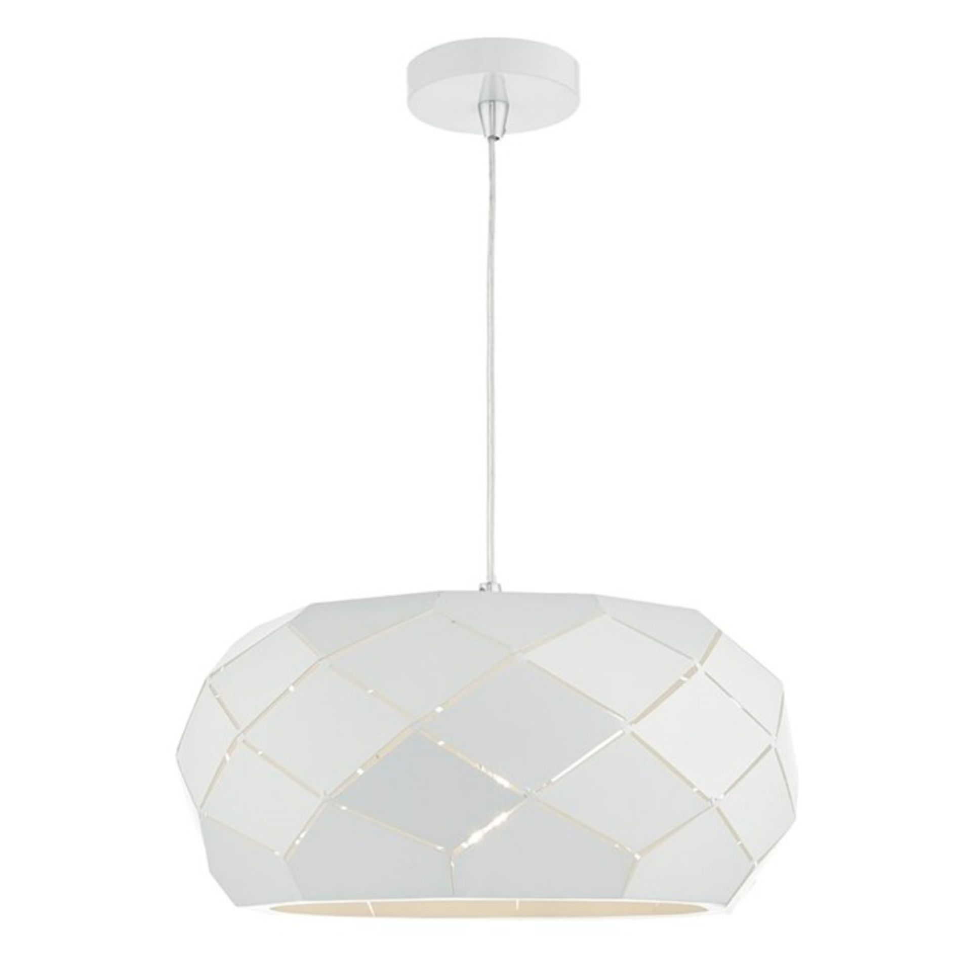 Dar Lighting Coby 1-Light Drum Pendant (white) (DLI7949 - 13573/7) 7C