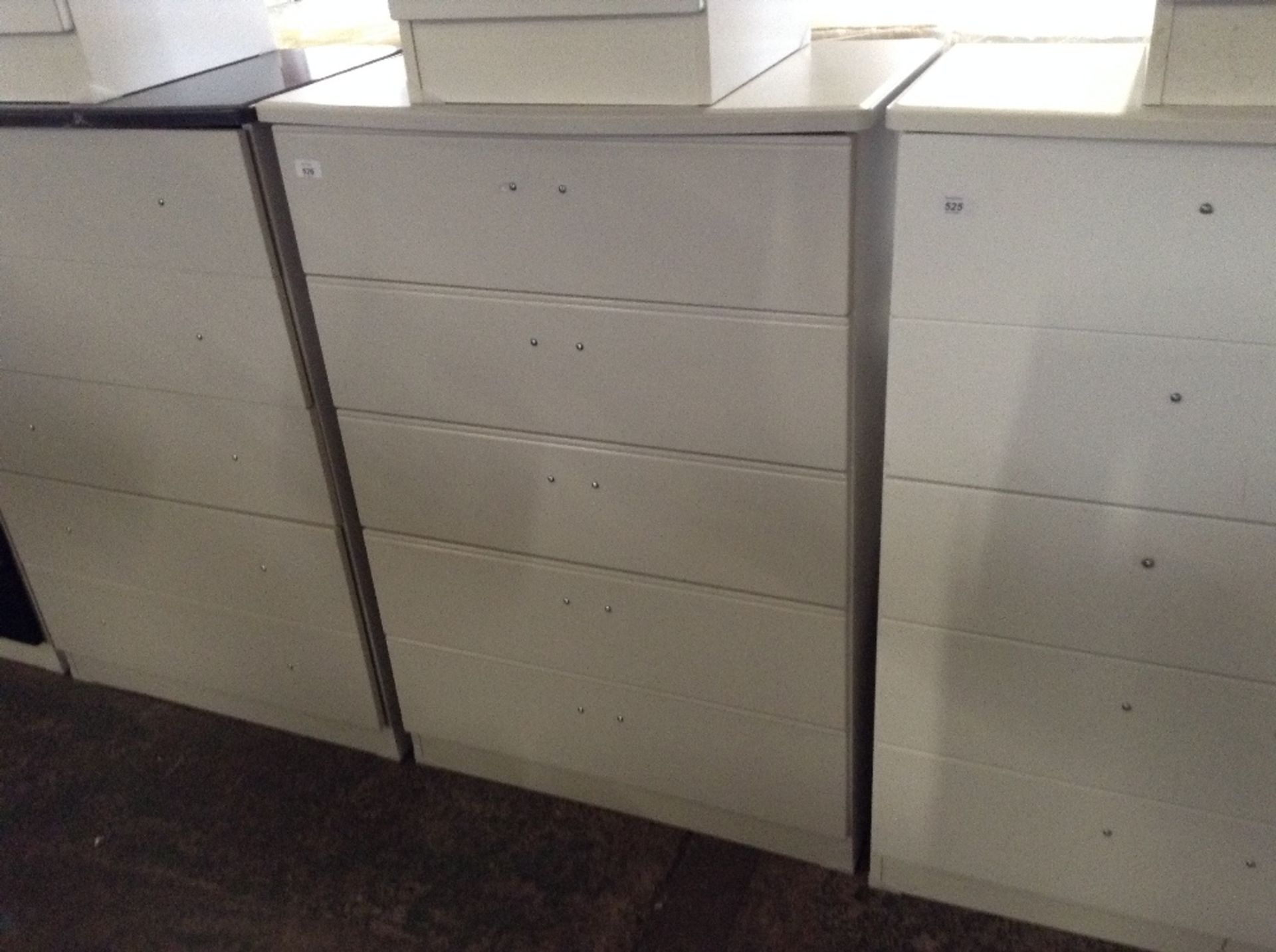 GREY 5 DRAWER CHEST (RETURN)