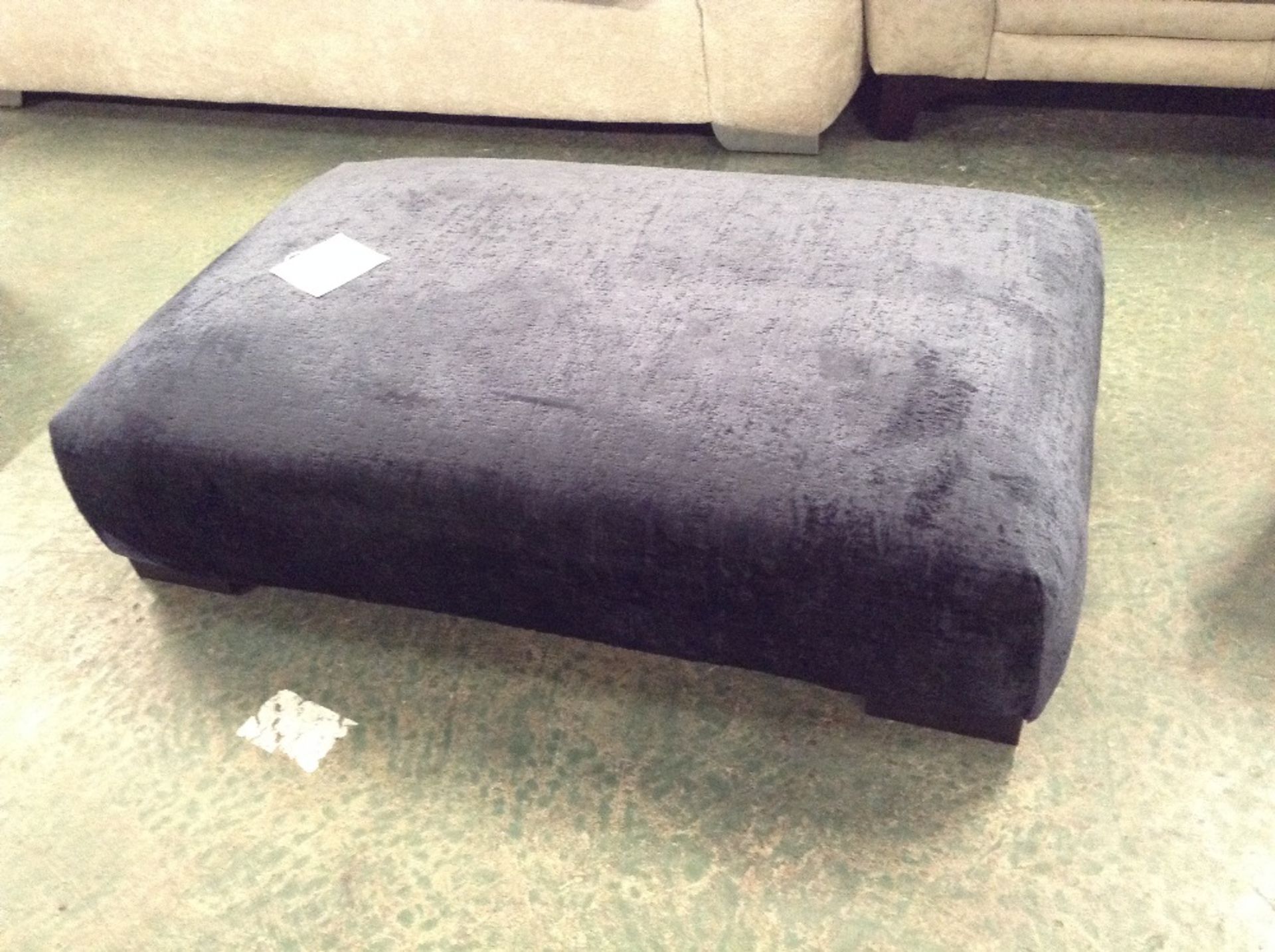 NAVY BLUE LARGE FOOTSTOOL