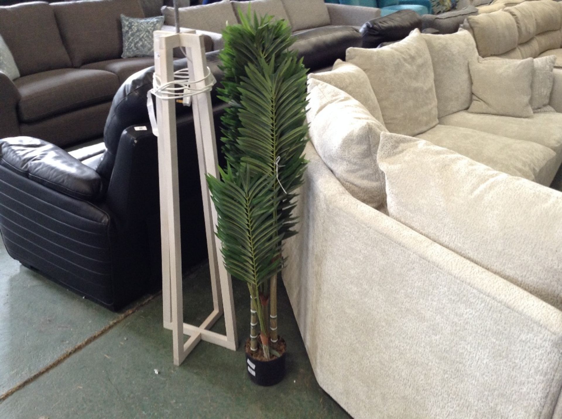 The Seasonal Aisle Floor Palm Plant in Planter(LEA