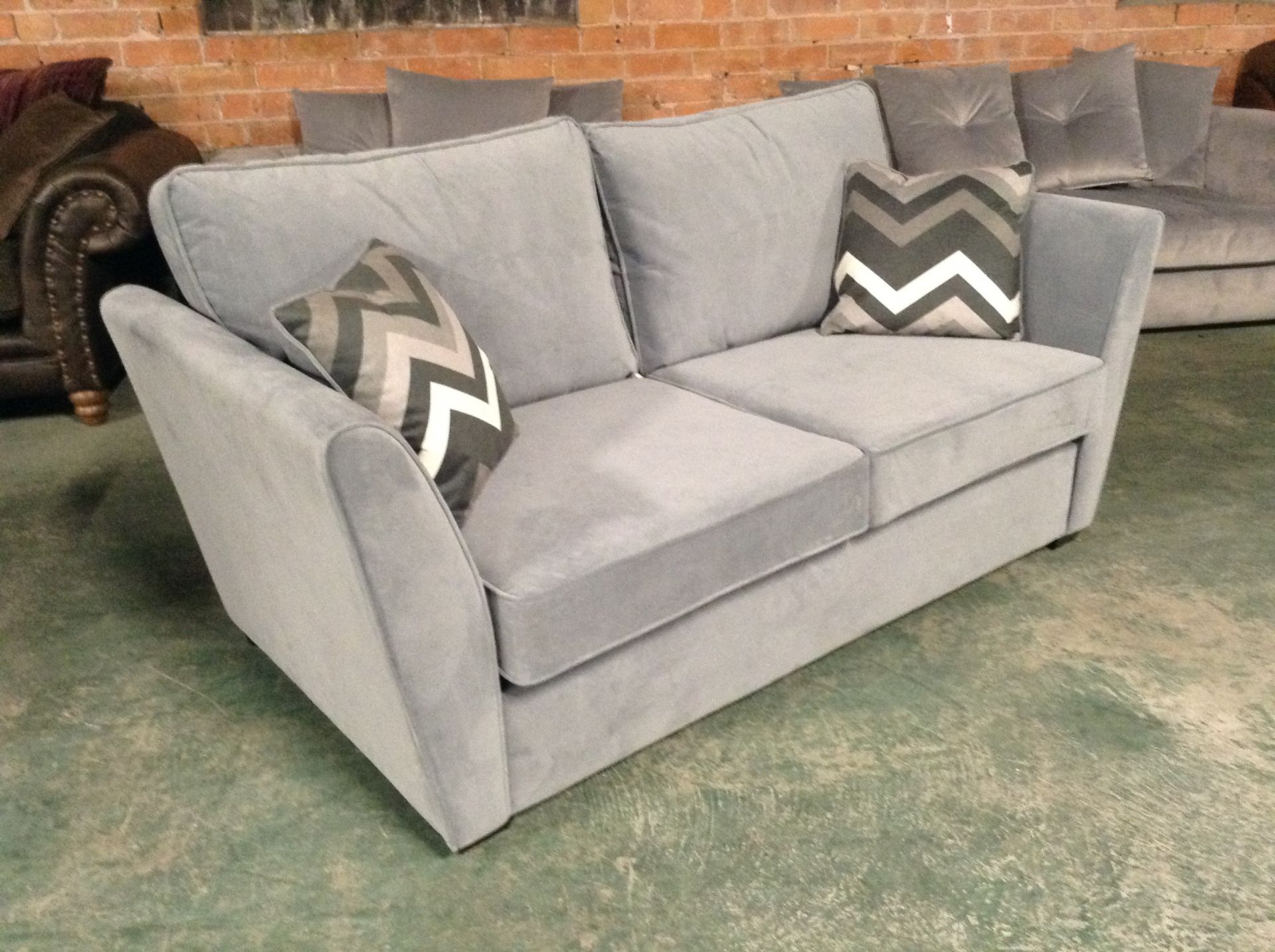 OXFORD TRINITY GREY 2 SEATER SOFA