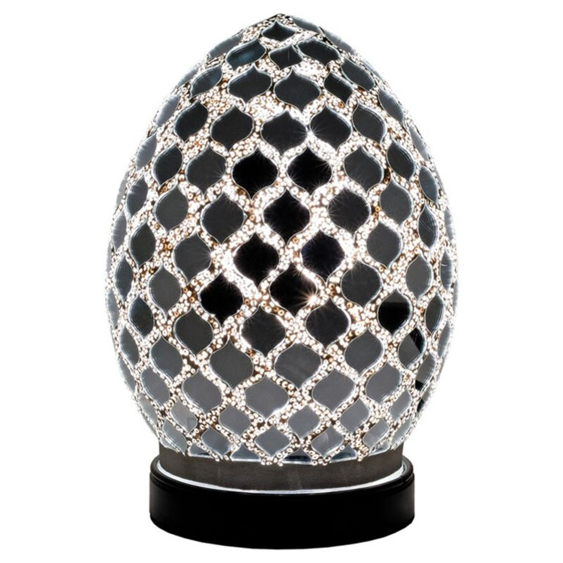 House Additions Mini Mosaic Egg 20cm Table Lamp (HSU11591 - 14611/17) 1E