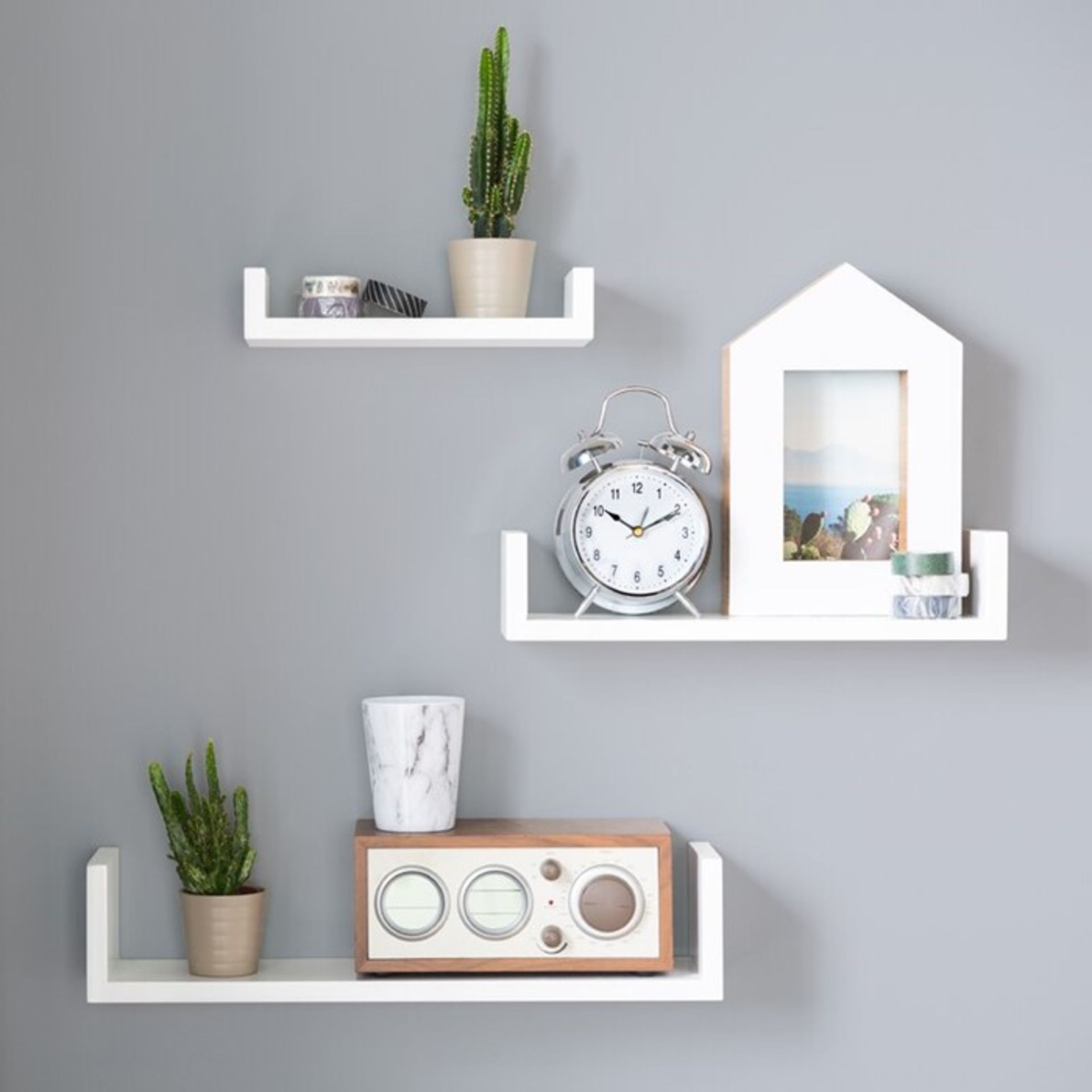 Riley Ave. Sheila 3 Piece Wall Shelf Set (white) (RILY1192 - 14611/23) 1H