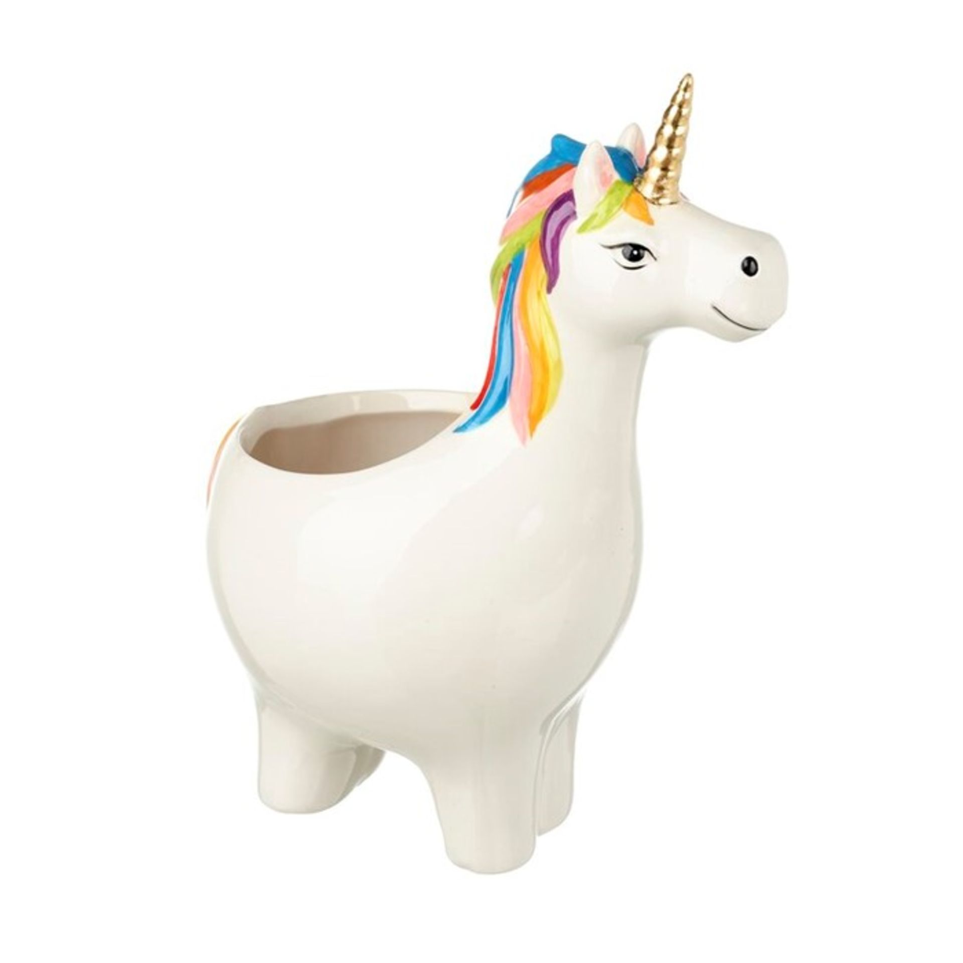 17 Stories Mazzola Unicorn Ceramic Plant Pot (GCFZ1799 - 14729/26) 3C