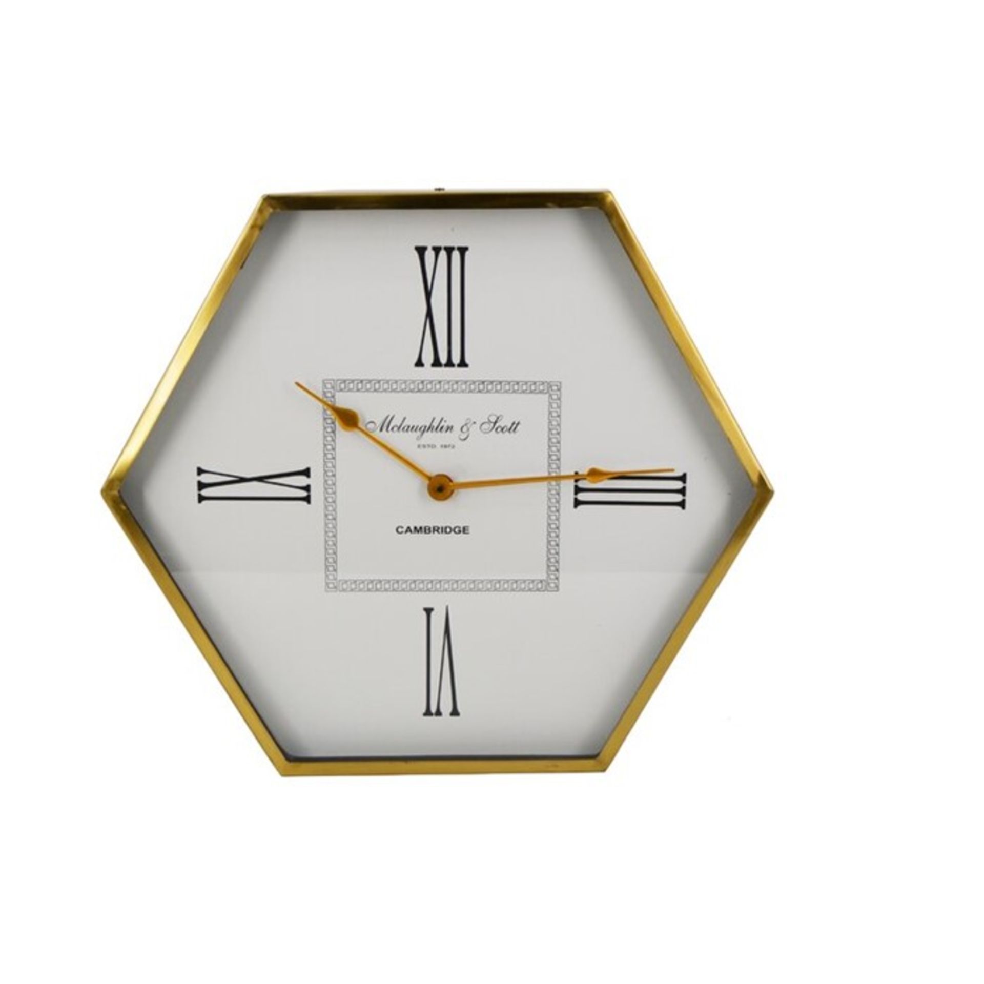 Marlow Home Co. Ates Hexagonal Wall Clock (49cm) (WLDK2391 - 14764/30) 2G