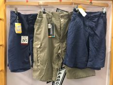 2no. Craghoppers Leon Blue Shorts and Craghoppers Kiwi Shorts, Size: 34, Combined RRP: £105.00.