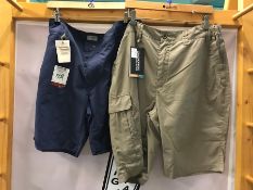 Craghoppers Leon Blue Shorts and Craghoppers Kiwi Shorts, Size: 38, Combined RRP: £70.00. Collection