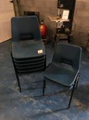 8no. Metal Framed Plastic Stacking Chairs