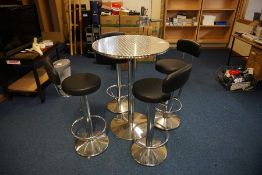 Aluminium Poser Table with 4no. Stools, 800 x 1100mm Delayed Collection Thursday 21 February 2019