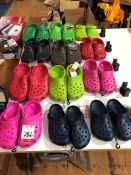 12no. Pairs of Various Crocs as Lotted . Collection Strictly 09:30 to 18:30 - Wednesday 20