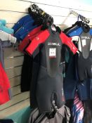 3no. Gul Red/Black Kids Response 3/2 Wet Suits, Sizes Comprise; 1no. JXS, 1no. JS, 1no. JS.