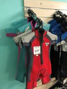 6no. Various Gul Wetsuits Comprising; 1no. Gul Sea Spray Junior Shorty, Red/Grey Size: RT0, 1no. Gul