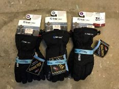 3no. Trek mates Chamonix Gloves, Sizes Comprise of; 1no. M, 1no. M/L, 1no. L, RRP: £105.00.