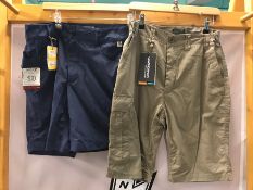 Craghoppers Leon Blue Shorts and Craghoppers Kiwi Shorts, Size: 30, Combined RRP: £70.00. Collection