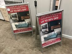 2no. Metal A-Frame Display Boards