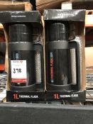 2no. Summit 1 Litre Thermal Flask. RRP £26.00
